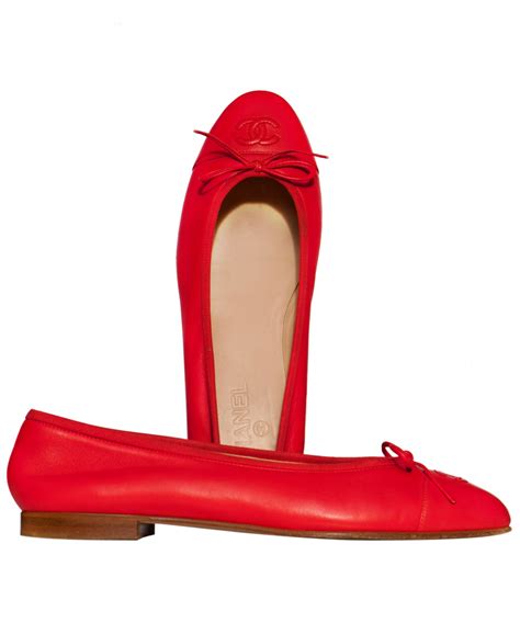 chanel flat shoes red|chanel ballet shoes.